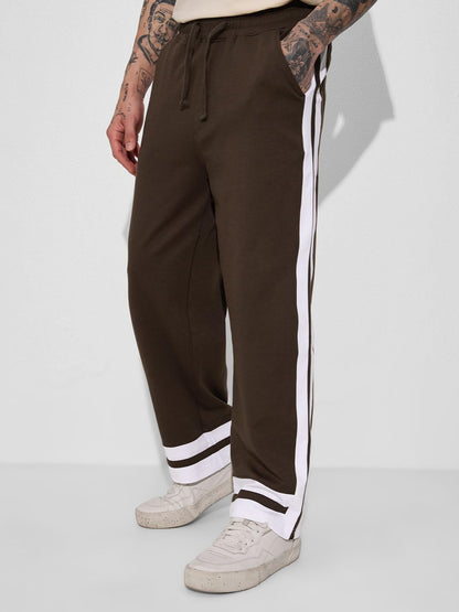 The Souled Store Official Korean Joggers : Sepia Mens and Boys Korean Fit Cotton Blend Solid Korean Joggers