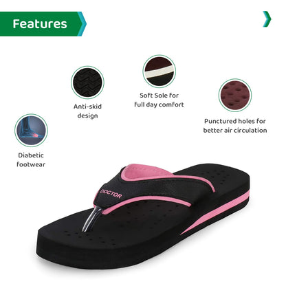 Ortho Joy Doctor Orthopedic Soft Slippers For Ladies Daily Use/Mcr Chappals For Women/Ortho Slippers Women