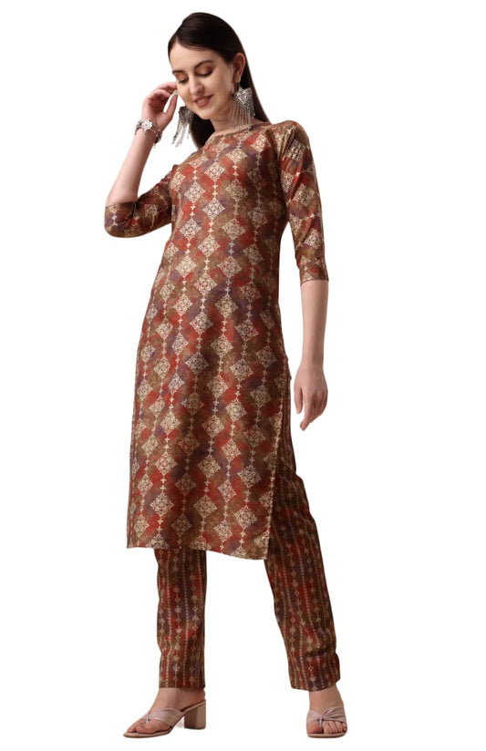 Fashion Basket Womens Cotton Printed Kurta Set (FB-ES-E6023)