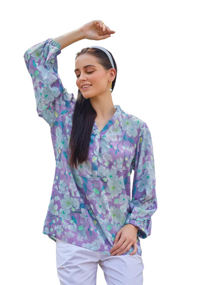 Leriya Fashion Printed Regular Fit Jeans Korean Trendi Western Tops For Women Stylish