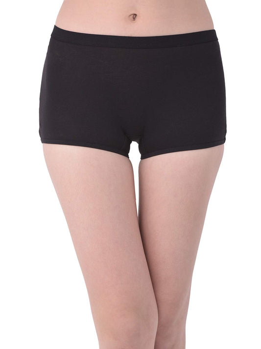 Clovia Womens Low Waist Boyshorts (PN2616P13_Black_XXL)
