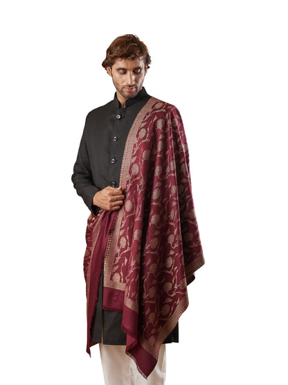 Pashmoda Men Gul-e-Mohabbat Kaani Stole (Size 71x203 cm)