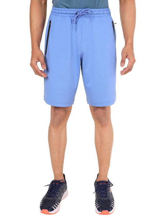 Rupa Colors Mens PLAYSURE Dry FIT Activewear Shorts | Stretchable Polyester Fabric | Zipper Pockets | Trendy Drawcord | Self-Fol