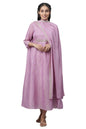 Aurelia Embroidered Purple Dress Dupatta Set