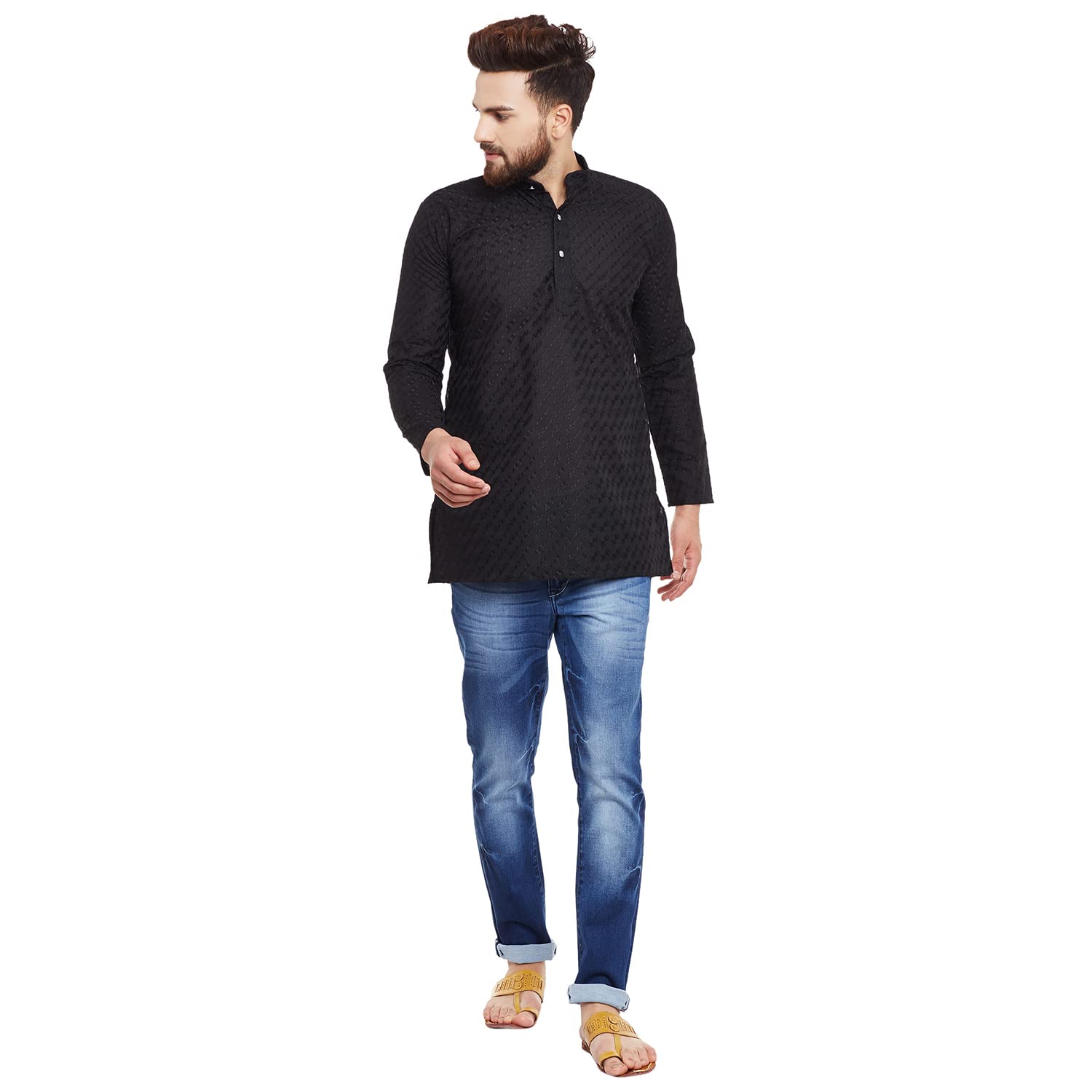SOJANYA (Since 1958 Men's Black Pure Chicken Cotton Short, Size: XL