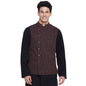 Fabindia Men Cotton Dobby Nehru Jacket Black_L