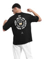 The Indian Garage Co Mens Relaxed Fit Applique Crew Neck Half Sleeves Sweater