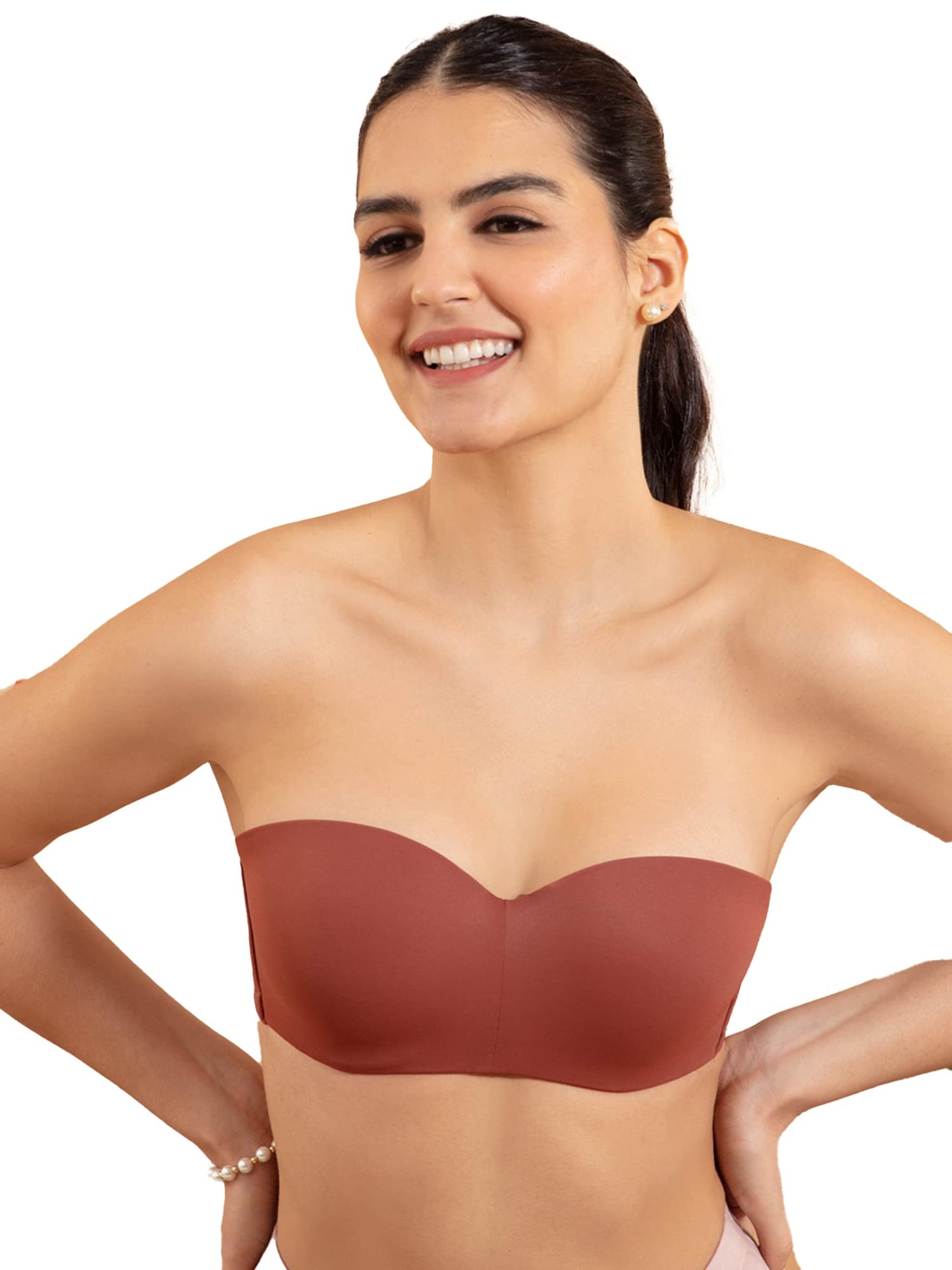 Nykd (Nyb027 Padded & Wired Ultimate Multiway Strapless Bra For Women | Anti Slip Bra With Seamless Neckline & Soft Detachable S