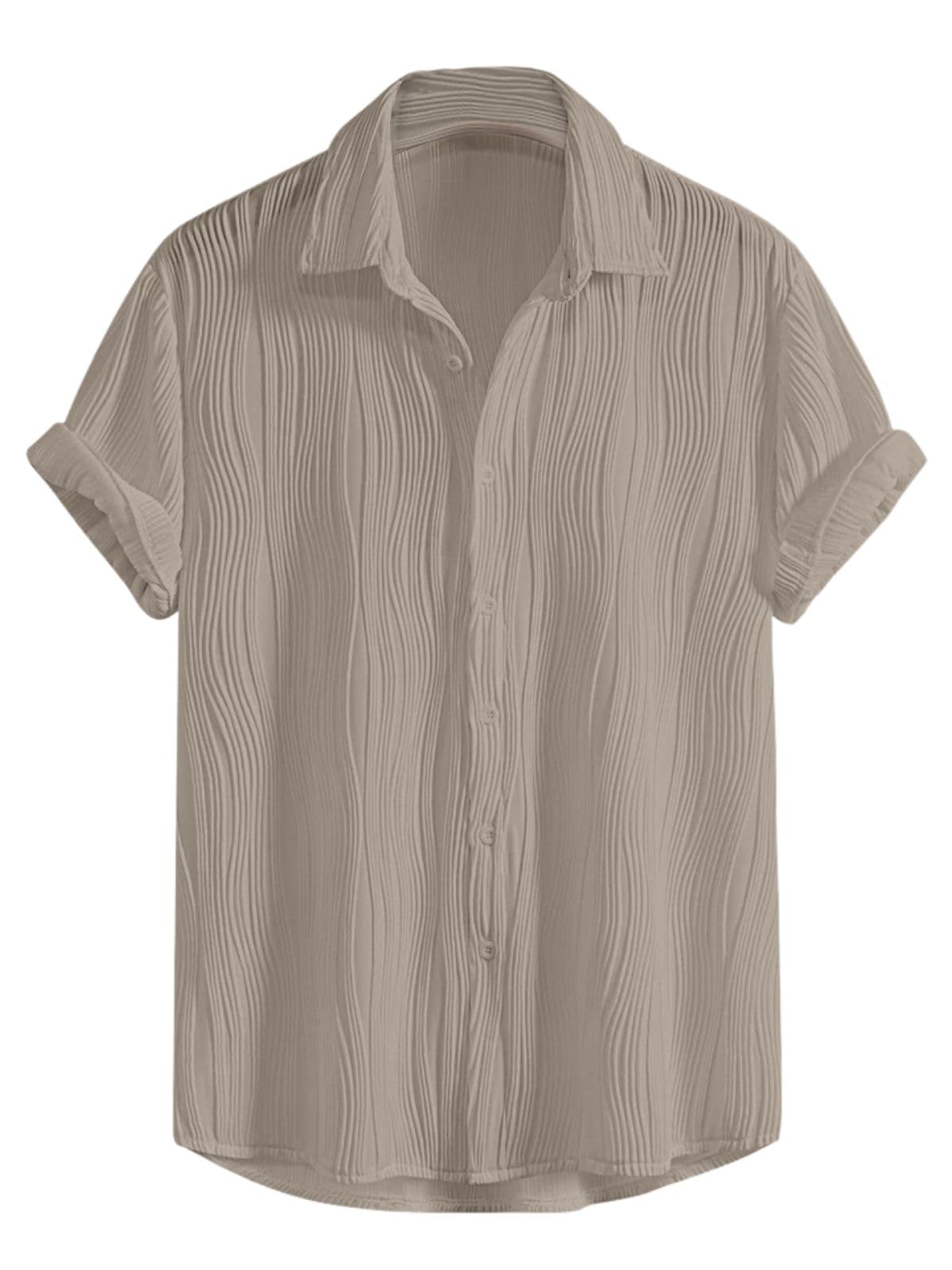 Greciilooks MenS Regular Fit Casual Shirt (Gl-Ms-6158_Beige