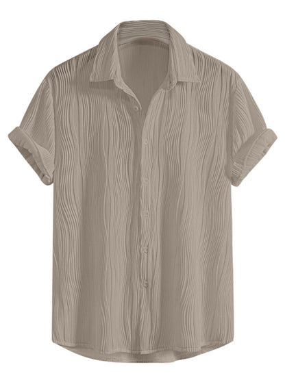 Greciilooks MenS Regular Fit Casual Shirt (Gl-Ms-6158_Beige