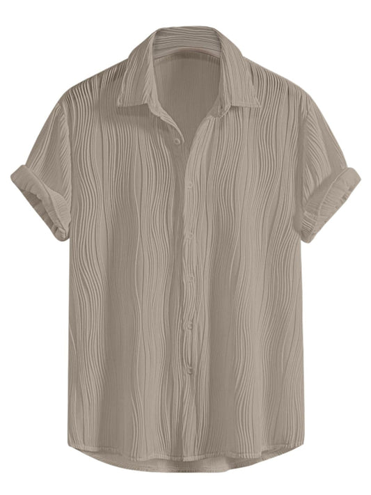 Greciilooks MenS Regular Fit Casual Shirt (Gl-Ms-6158_Beige