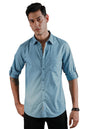 High Star MenS Solid Regular Fit Shirt (Hsmshs2433_N_Blue