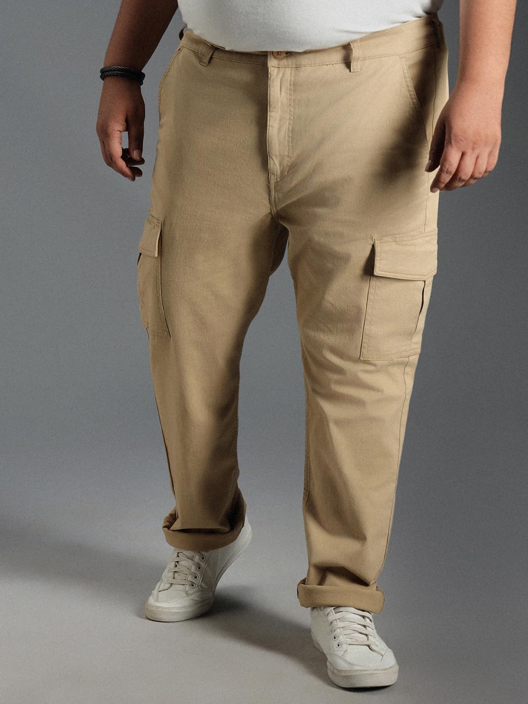 High Star MenS Regular Casual Pants (Hsmwts2404P_Khaki