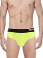 Pepe Jeans Innerwear MenS Solid Cotton Brief Neon Green