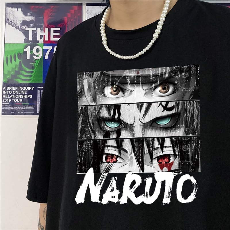 Thalasi Oversized Naruto T-Shirt For Men: Black, Loose Fit, Anime Graphic | Rock Your Inner Ninja (Like Boho & Korean Style Tees