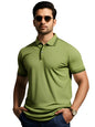 Mens Premium Cotton Polo T-Shirt | 220 GSM Soft Fabric | Casual Stylish Look | Contrast Collar Design Olive Polo T Shirt | Polo