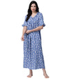 OOMPH! Cotton Blend Nighty for Womens | Night Gown | Nighty | Nightdress | Maxi Dress | Sleepwear | Gown for Women | Nighties |