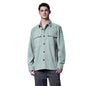 Green Oversized Full-Sleeved Denim Shirt