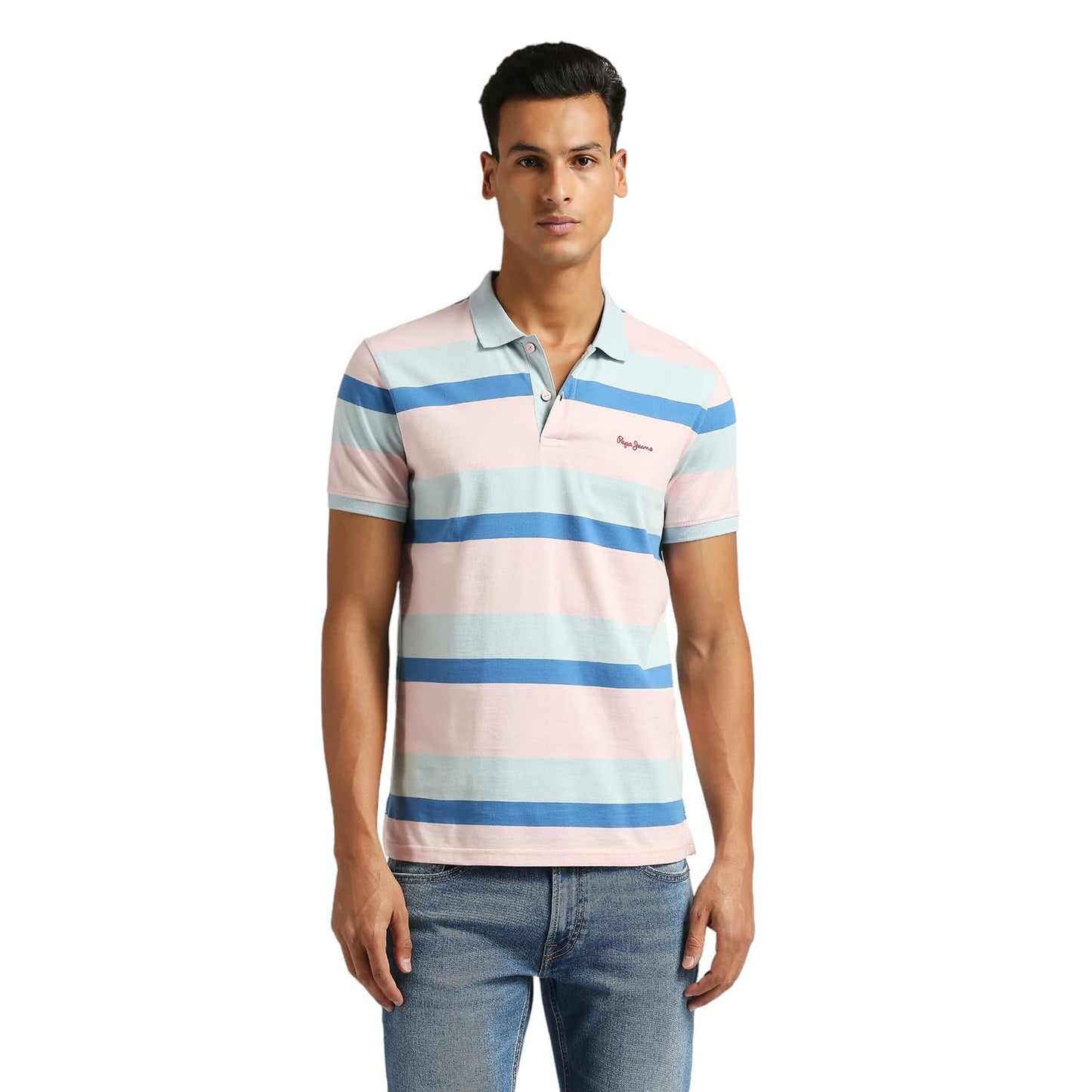 Pepe Jeans Romeo Summer Striper Polo Pink