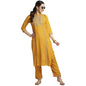 anubhutee Mustard Floral Embroidered Kurta Pants Suit Set for Women