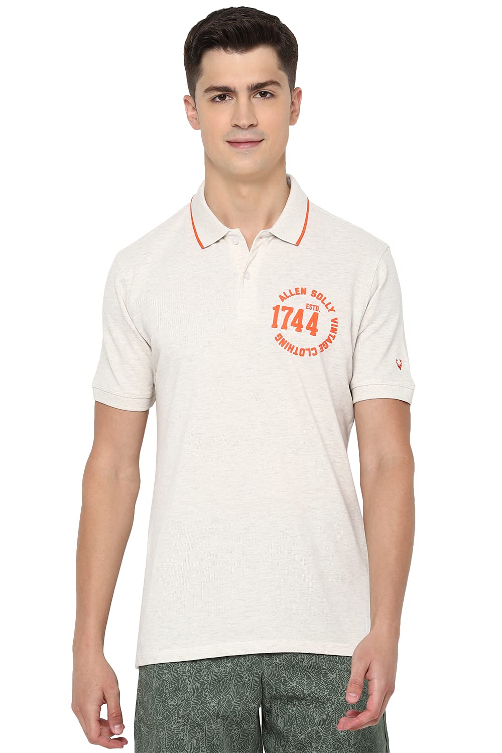 Allen Solly Men Printed Graphic Polo Neck Polo Shirt