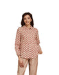 Fabindia Women Beige Printed Spread Collar Full Sleeves Shirt