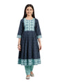Aarika Girls Ethnic Wear Rama Green Colour Foil Print Rayon Kurti-(8-15 Years)-(OCT_KURTI-AP-805-RAMA-32)