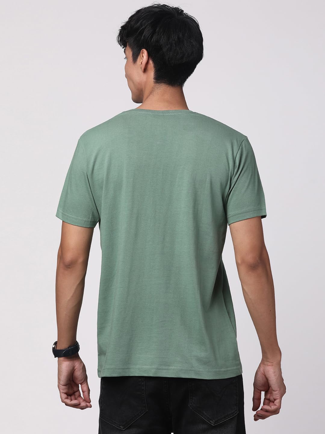 ADRO Men's Bike Rider Printed Cotton T-Shirt (RN22-2-BIK-PT_Pista)