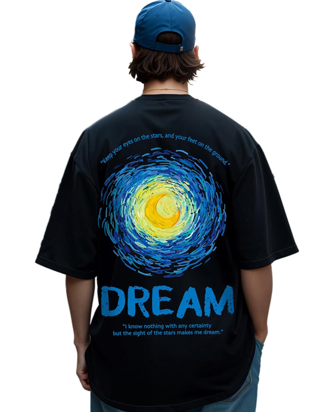 Bewakoof Cotton Mens Graphic Printed Oversized Fit T-Shirt_620199_Black_2XL