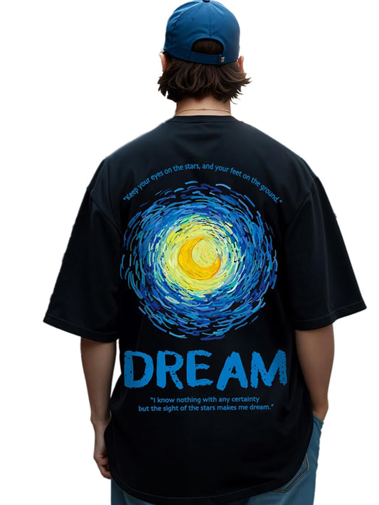 Bewakoof Cotton Mens Graphic Printed Oversized Fit T-Shirt_620199_Black_2XL