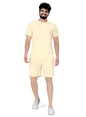 ELLITI Cotton Blend Casual Round Neck Half Sleeve Oversized Co-ord Set Mens, Pyjama Set, Sleepwear Loungewear T-Shirt and Short