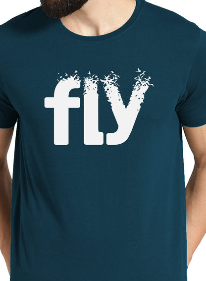 ADRO Fly Mens Cotton Printed T-Shirts (R21-M-FLY)