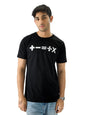 The Souled Store Official Ed Sheeran: Mathematics Tour Short Sleeve Round Neck Black Graphic Printed Regular Fit Cotton T-Shirts