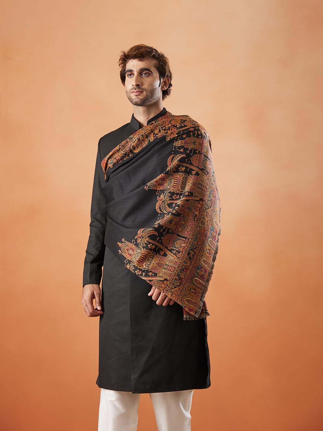 Pashmoda Men Rajwada Kaani Shawl (Size: 101x203 Cm)
