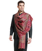 Weavers Villa Mens Acro Wool Blend Printed Shawl - Handloom Paisley Design - Stoles for Men - Gents Shawls - Soft & Warm Wrap -