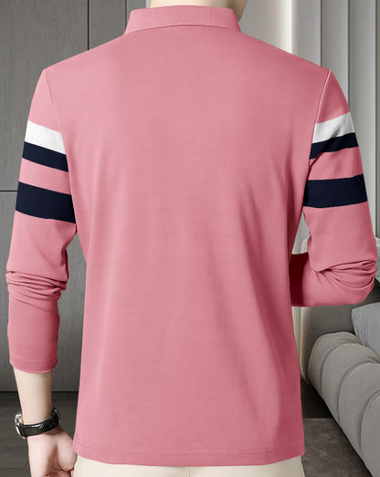 Noble Monk MenS Regular Fit Polo T Shirt |Full Sleeves |Collar Tshirts | Casual T-Shirt For Men