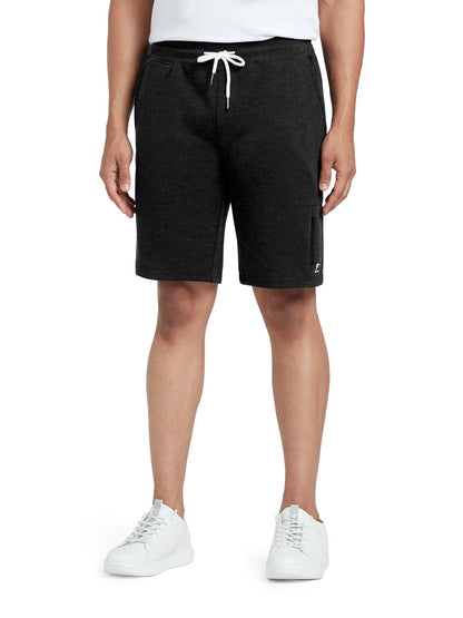 XYXX Athleisure Mens Cotton Melange Shorts | Ultra-Smooth Casual Everyday Wear | Tailored Relaxed Fit Solid Hype Shorts with Zi