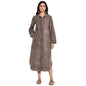Fabindia WomenS Cotton Linen Ankle Length Dress Light Grey_S