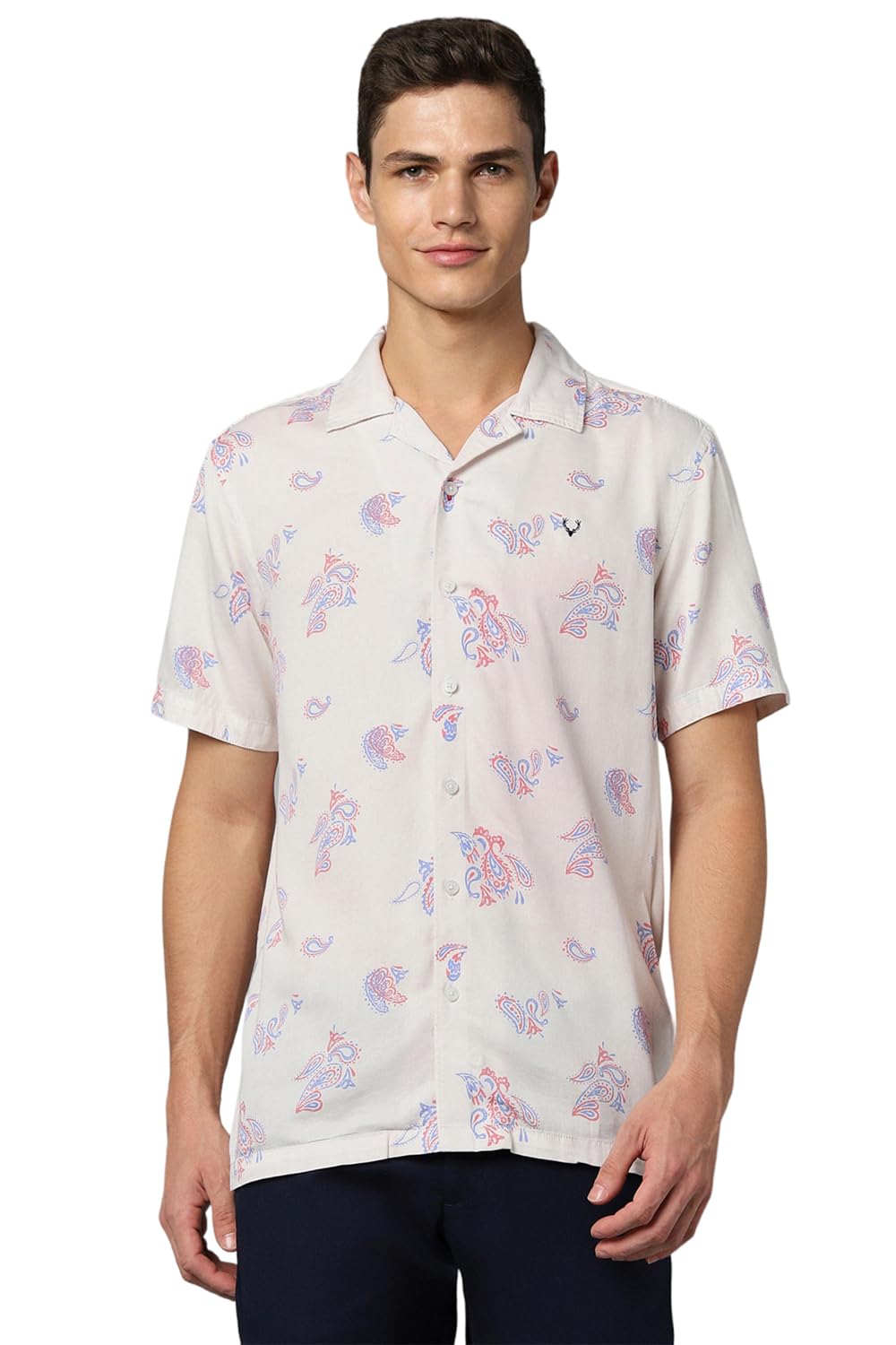Allen Solly Men Printed Casual Half Sleeve Short Sleeve Shirt