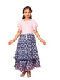 Aarika Baby-Girl's Georgette Skater Calf Length Dress (New_MD-45015_Pink