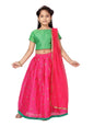 Aarika Girl'S Silk Lehenga Choli Set (Lch-22127_Green-Rani_9-10 Years)