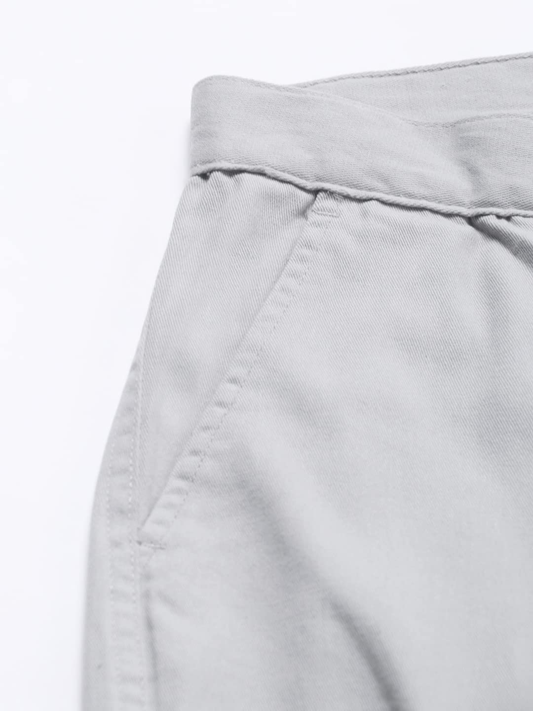 Dennis Lingo Slim Fit Solid Light Grey Cargo Jogger for Men