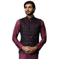 Kisah MenS Nehru Jacket Maroon Ethnic Festive Waistcoat Cotton, Regular Fit