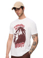 The Souled Store The Lion King: Scar Men and Boys Short Sleeves Round Neck White Graphic Printed Regular Fit Cotton T-Shirts