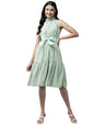 Aarika Women Green Color Floral Print Georgette Dress (SP-MD-W-2753-GREEN-XXL)