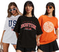 Juneberry Pure Cotton Oversized Loose Baggy Fit Drop Shoulder Half Sleeve Cool Front & Back Graphic Printed Round Neck T-Shirt F