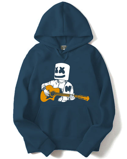ADRO Men's Cotton Neck Hooded Sweatshirt (H21-M-MMG-SB_Teal)