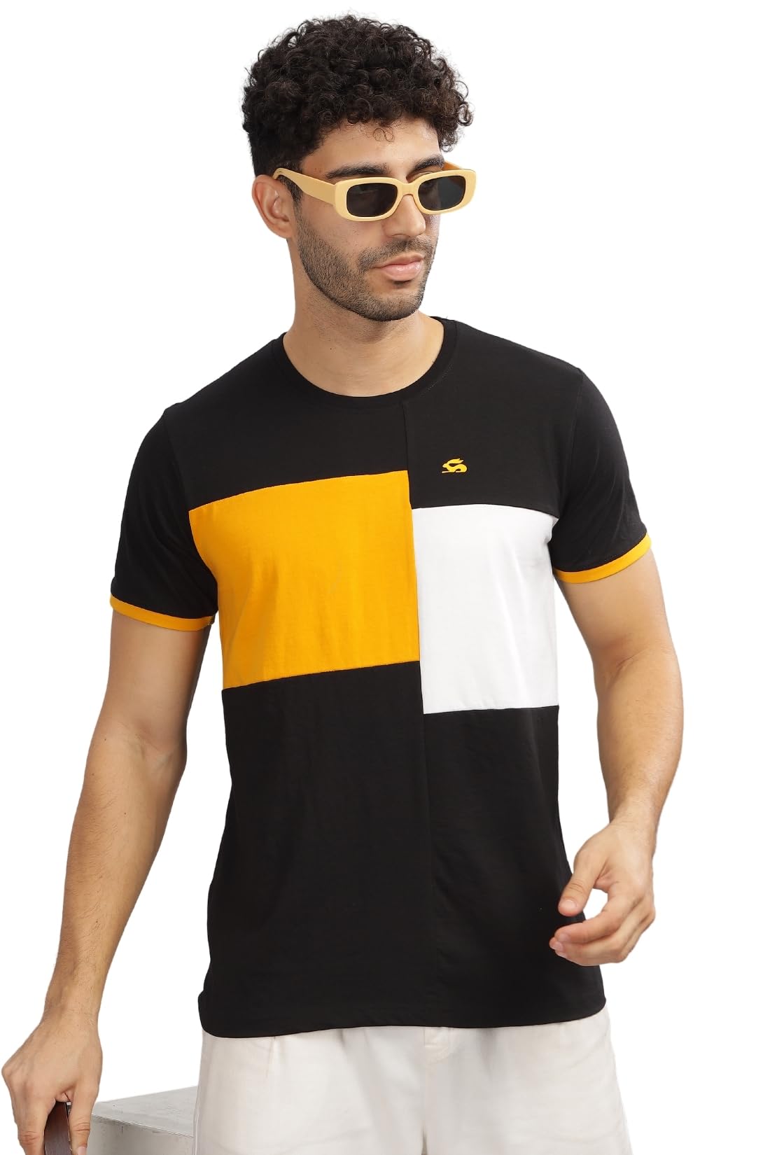 ADRO Tshirt for MenMulti Color T-Shirt for MenCotton T-ShirtMens TshirtRN8-24-BLMUWH