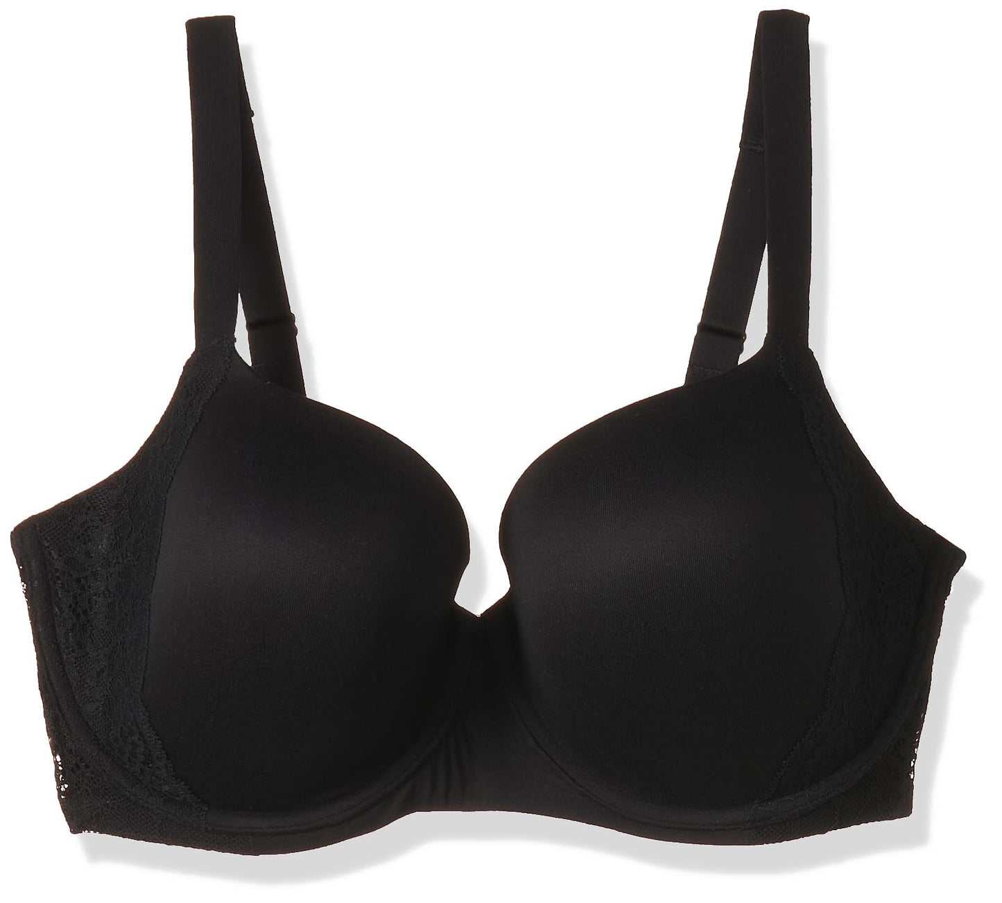 Clovia Womens Padded Underwired Demi Cup T-Shirt Bra in Black with Balconette Style - Cotton_BR2349R13_Black_38DDD