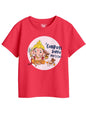Bon Organik Girls Regular Fit T-Shirt (BON15107_G_Red